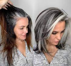 Hairstylist Shares Gorgeous Photos Of People Embracing Their Gray Hair Gray Hair Highlights Grey Hair Color Natural Gray Hair