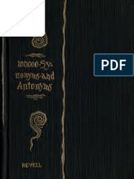 Antonyms And Synonyms Pdf Pdf