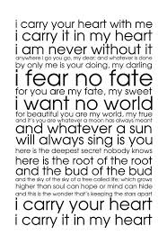 E E Cummings Poem I Carry Your Heart With Me Quotes Words Inspirational Words