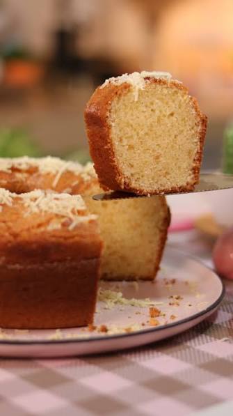 Fatia de bolo de trigo