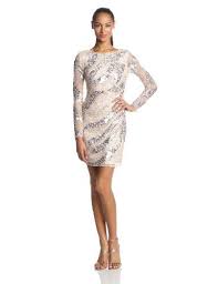 Adrianna Papell Women S Long Sleeve Short Beaded Dress Petal 2 Adrianna Papell Http Www Beaded Dress Short Long Sleeve Cocktail Dress Fashion Clothes Women