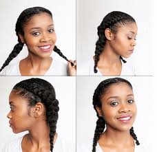 Your beautiful natural hair deserves the most beautiful hairstyles. 8 Easy Flat Braid Hairstyles Protective Hairstyles For Natural Hair Natural Hair Styles For Black Women Natural Hair Styles Easy
