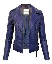 Instar Mode Women S Ultimate Moto Biker Faux Leather Jacket Jk31611 Royal Blue Large Leather Jacket Jackets Jackets For Women