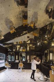 Black And Gold Barber Logo Gold And Black Barbershop In Mexico City Fubiz Media With Images Barber Shop Barber Shop Interior Mexico