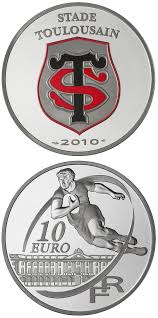 An unforgettable memory of a game where many big names of the club were on the pitch. 10 Euro Coin Stade Toulousain France 2010