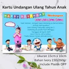 Stiker, stiker ulang tahun sticker ultah, paket ultah, label ultah, sticker botol, ulang tahun, pernik ultah, banner, banner ulang tahun, sticker ulang tahun, ulang tahun anak sticker ulang tahun murah Jual Kartu Undangan Ulang Tahun Anak Doraemon Di Lapak Tazkia Sticker Bukalapak