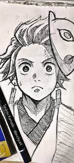 Kimetsu no yaiba, a manga and anime series written by koyoharu chapters release every week on sunday 1:00 pm pst. Tanjirou Kamado From Demon Slayer Pencil Sketch Of Kamado Tanjiro Of Kimetsu No Yaiba Blue Exorcist Anime Anime Drawings Sketches Art Drawings Sketches Simple