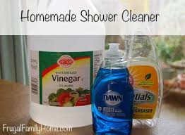 Bathtub cleaner using blue dawn & vinegar. Homemade Shower Cleaner Recipe Frugal Family Home
