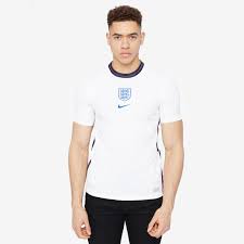 The world's biggest collection of football shirts. Nike England 2020 Home Vapor Match Ss Shirt White Sport Royal Shirts Mens Replica
