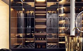 Enclosed in glass panels in a bathroom by trg architecture + interior design , this shower with a beveled square head is the height of luxury. Complement Your Luxury Bathroom With A Memorable Walk In Closet