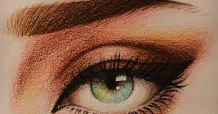 تعليم الرسم كيف ترسم العين والحواجب بالوان الخشب المائية للمبتدئين رسم عين بورتريه pencil art drawings art sketches anime art girl