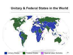 Global Map Of Unitary Federal States Ap Human Geography Human Geography Global Map