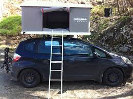 Roof top tents are becoming the new trend and frankly we understand why. Img 0282 Car Tent Camping Honda Fit Camping Honda Fit