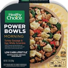 Living with diabetes does not have to mean feeling deprived. Healthy Choice Power Bowls Turkey Sausage Egg Scramble Breakfast Frozen Meals 7 2 Oz Walmart Com Walmart Com