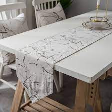 Modern chic simple minimalist white grey marble medium table runner. Nordic Table Runner Tablecloth Cover Marble Geometric Printed Modern Home Office Store Decoration Linen Cotton Table Runner Table Runners Aliexpress