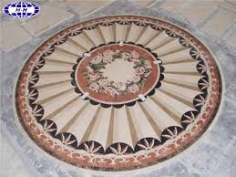 A brown floor makes the bathroom complete. Tile Compass Floor Medallions Custom Marble Medallions Supplier Hangmao