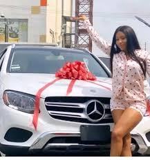 Mercy Eke Excited As She Pose With Her Brand New Mercedes Benz Gift In 2020 New Mercedes Nice Dresses Best Dressed Award