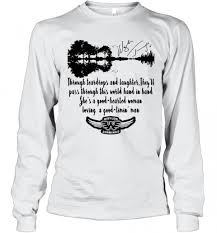 Waylon jennings telecaster live at texas hall tee shirt. Waylon Jennings Through Teardrops And Laughter They Ll Pass Through This World Hand In Hand She S A Good Hearted Signature T Shirt Kingteeshop