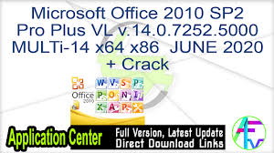 Para descargar e instalar este software es necesario contar con una cuenta de correo electrónico del dominio unam.mx, como lo son las cuentas . Microsoft Office 2010 Sp2 Pro Plus Vl V 14 0 7252 5000 Multi 14 X64 X86 June 2020 Crack Free Download