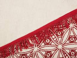 Riesige auswahl moderner teppiche & teppichdesigns. Teppich Baumwolle Rot Creme O 120 Cm Mandala Muster Achteckig Kurzflor Mezitili Beliani Ch