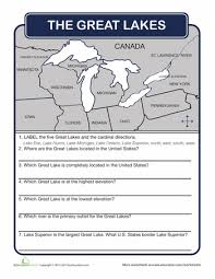 The 5 Great Lakes Worksheet Education Com Social Studies Worksheets Social Studies Ontario Geography For Kids