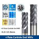 WZFC 6 Flute Milling Cutter Carbide End Mill TiAIN Coated HRC55 ...