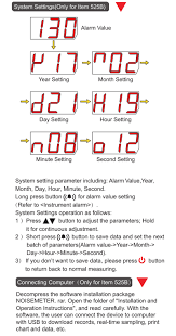 Sndway Sw 525a Digital Sound Level Meter Noise Decibel Meter 30 130db Large Screen Display Wall Hanging Type