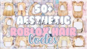 50 Aesthetic Blonde Hair Codes How To Use Roblox Youtube Hair Codes Cute Blonde Hair Blonde Hair Codes