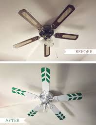 Spray painting tip when painting a ceiling fan: Painted Fan Blades A Little Fan Revamp In My Sewing Room