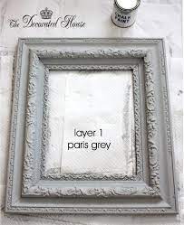 The brushstrokes and imperfections become part of the unique look. The Decorated House How To Antique Glaze A Perfectly Imperfect Frame With Annie Sloan Paris Grey C Painting Furniture Diy Antiquing Glaze Gray Chalk Paint