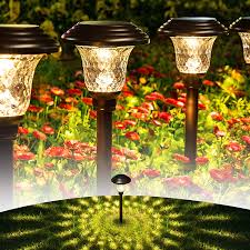 Maybe you would like to learn more about one of these? Gigalumi 8 Pack Solar Pathway Lights Solar Garden Lights Outdoor Warm White Waterproof Led Path Lights For Yard Patio Landscape Walkway Brown Amazon Com
