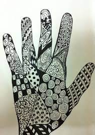 Für alle, die ein paar weitergehende anregungen benötigen, habe ich hier etwas vorbereitet: Hand Zentangle Hand Art Zentangle Patterns Zentangle Art