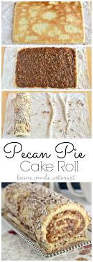 Pecan Pie Filling Rolled Into A Light Sponge Cake Make This Pecan Pie Cake Roll A Perfect Thanksgiving Dessert Thanksgiving Desserts Pecan Pie Cake Desserts Heat oven to 220c/200c fan/gas 7. pecan pie filling rolled into a light