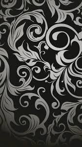 1863 views | 8581 downloads. Black White Abstract Pattern Leaves Android Wallpaper Free Download