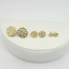 10k yellow gold mini nugget earrings. 10k Gold Round Nugget Earring Meduim Fine Jewelry Jewelry Watches