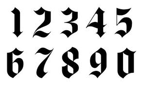 Gotische Schrift Zahlen Tattoo Style Besttattoo In 2020 Number Tattoos Tattoo Lettering Gothic Fonts