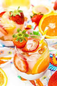This White Wine Sangria Recipe Is Made With Juicy Strawberries Oranges And Peaches As Well As Sangria Recipes Easy Sangria Recipes White Wine Sangria Recipe