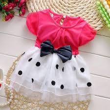1 3 Years Old Baby Girls Dress Summer Cotton Material Style Dot Bow Baby Clothes Princess Infant Dresses In 2020 Baby Girl Dress Kids Fashion Clothes Girls Dresses Summer