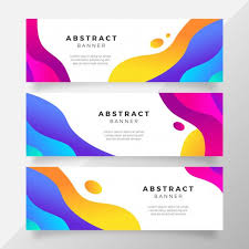 Download Bright Colorful Gradient Banner With Fluid Shapes For Free Banner Design Layout Banner Design Inspiration Banner Template Design