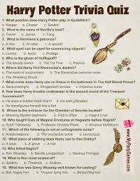 Harry potter is perhaps one of the best book and film series' that ever existed. Free Printable Harry Potter Trivia Quiz With Answer Key