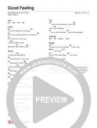 Good Feeling Chord Chart Editable Austin French