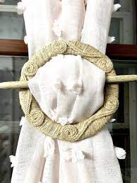 Circle Wooden Brooch Curtain Tie Backs Drapery Hold Backs Etsy In 2021 Curtain Tie Backs Curtain Ties Drapery Tie Backs