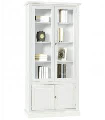 Libreria componibile e personalizzabile su misura. Libreria In Legno 2 Ante In Vetro Bianco Spazio Casa