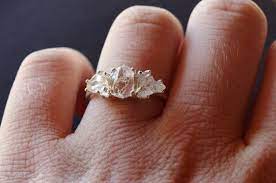 Uncut Diamond Ring Raw Gemstone Engagement Ring Handmade Rough Etsy In 2021 Uncut Diamond Ring Handmade Engagement Rings Gold Diamond Wedding Band