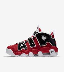 Its been two decades since the air more uptempo first arrived. Nike Air More Uptempo 96 Varsity Red Amp Black Amp White Nike Snkrs De