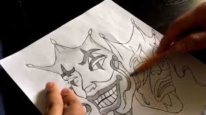 Art tattoo clown tattoo chicano art tattoos drawings art sketchbook tattoo drawings sketches chicano drawings lowrider art How To Draw Smile Now Cry Later Jester Masks Part 3 Youtube