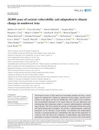 Pdf 20 000 Years Of Societal Vulnerability And Adaptation To Climate Change In Southwest Asia