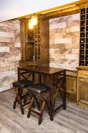 A High Top Table And Built In Wine Rack Helps Any Basement Feel Like Your Favorite Corner Bar Basementrem Patio Bar Set Pub Table Sets Outdoor Patio Bar Sets
