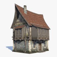 3d Model Of Fantasy Medieval House Fantasy House Medieval Houses Architecture