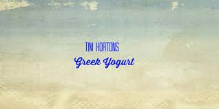 mmm greek yogurt at timhortons